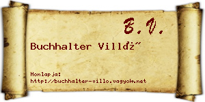 Buchhalter Villő névjegykártya